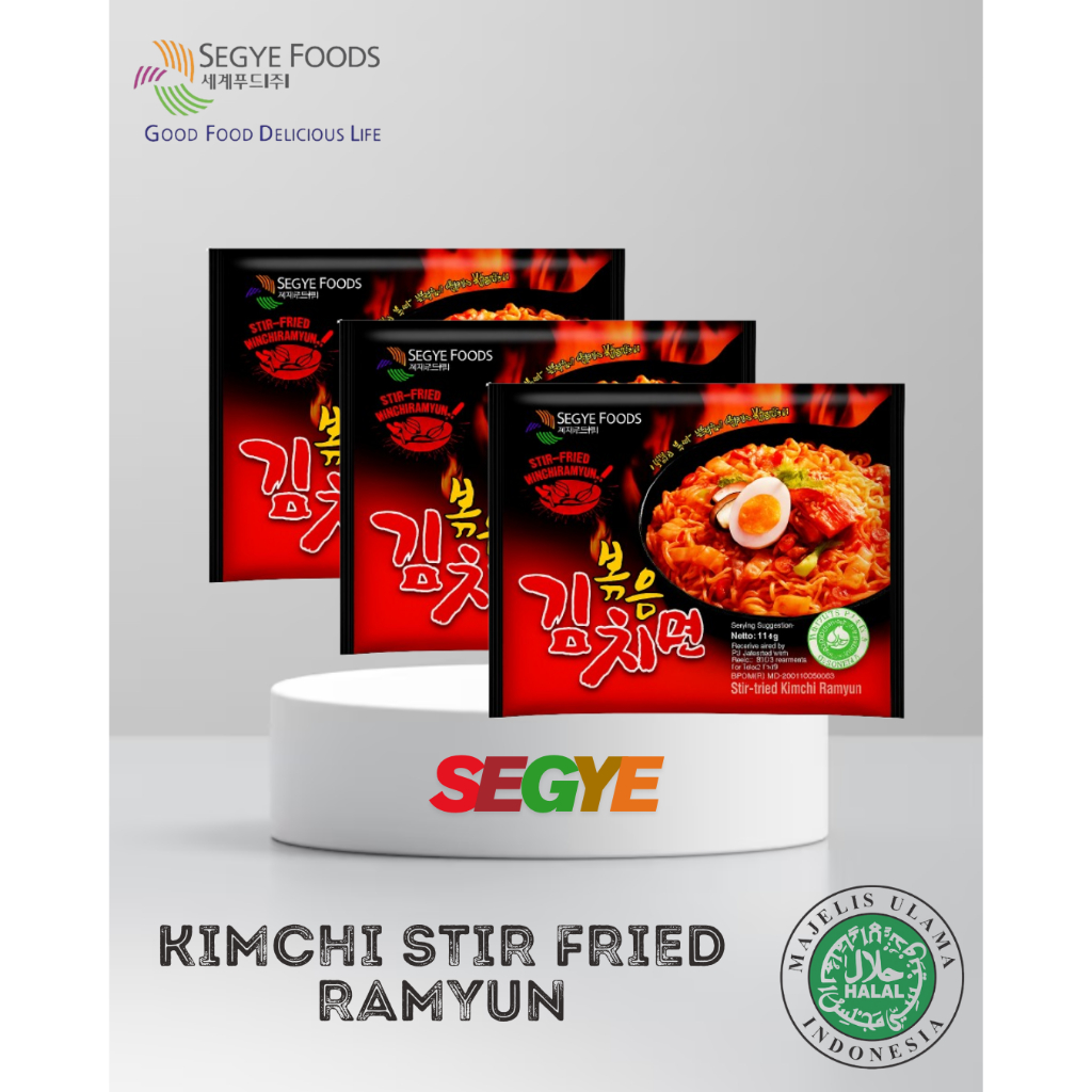 

Mie Segye Kichi Stir Fried Ramyun (3 Pcs) Korean Noodle