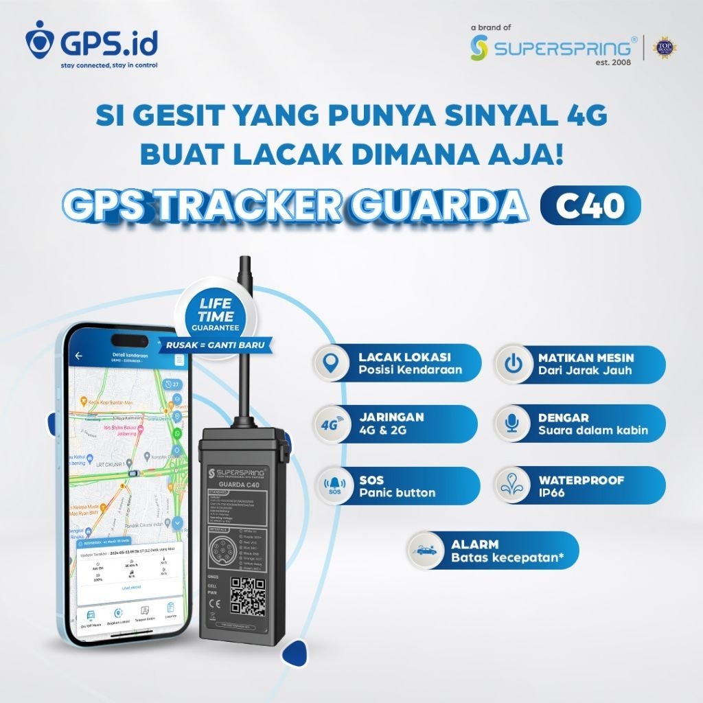 GPS MOBIL || GPS C40 TRACKER BY SUPERSPRING