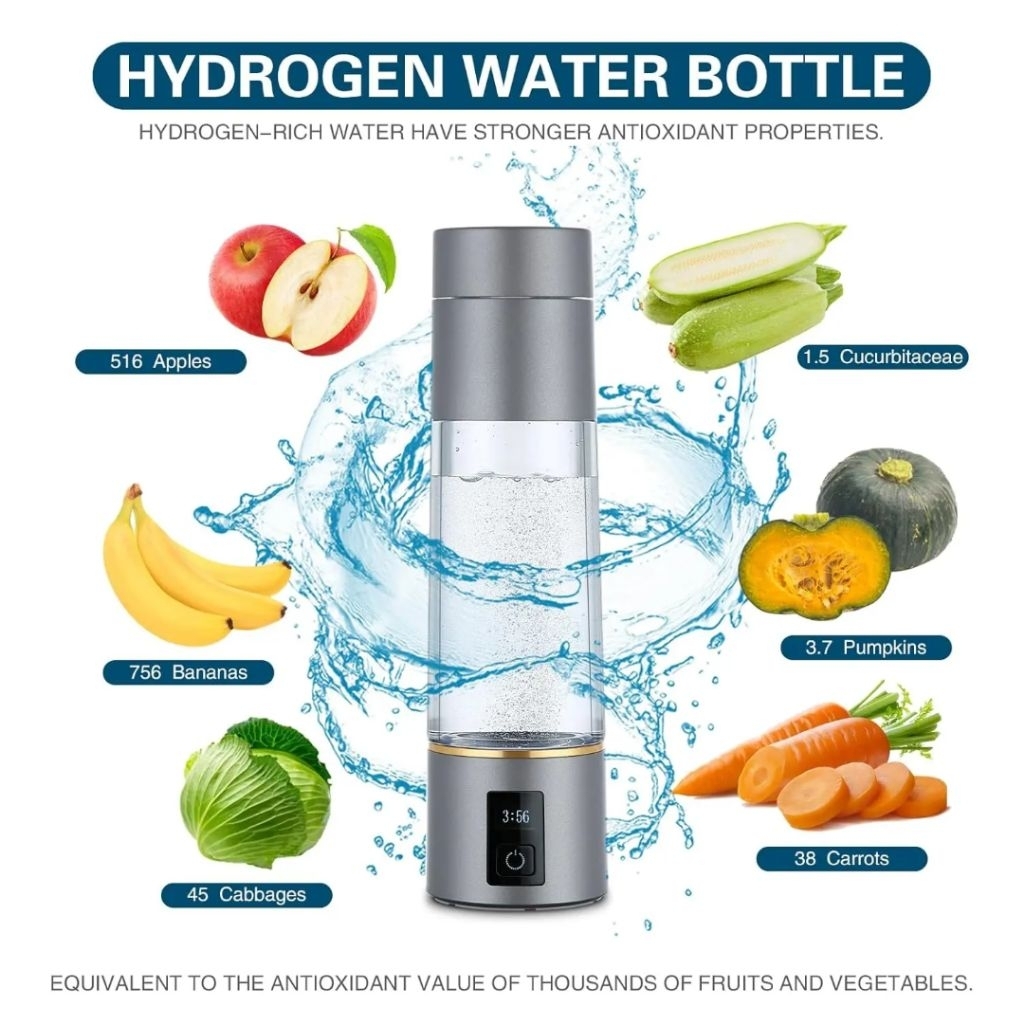 HYDROGEN WATER BOTOL PORTABLE PEMBUAT AIR HYDROGEN KAYA ANTIOKSIDAN