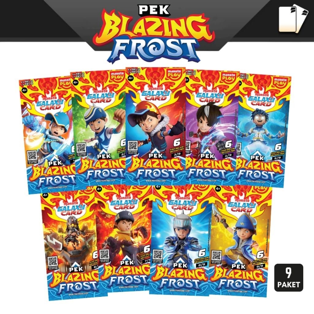 [ READY STOCK NEW/BARU RILIS] BOBOIBOY GALAXY CARD PEK BLAZING FROST [SATUAN]