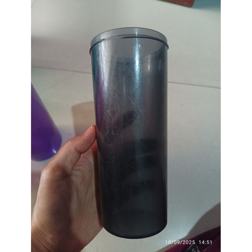 gelas kristal tupperware bekas