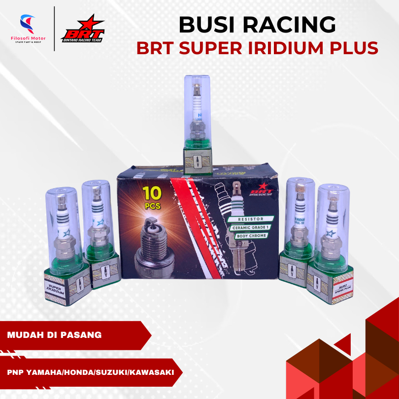 BUSI RACING - Busi BRT Super Iridium Beat Scoopy Vario Nmax Aerox Mio M3 PCX BUSI RACING BRT SUPER I