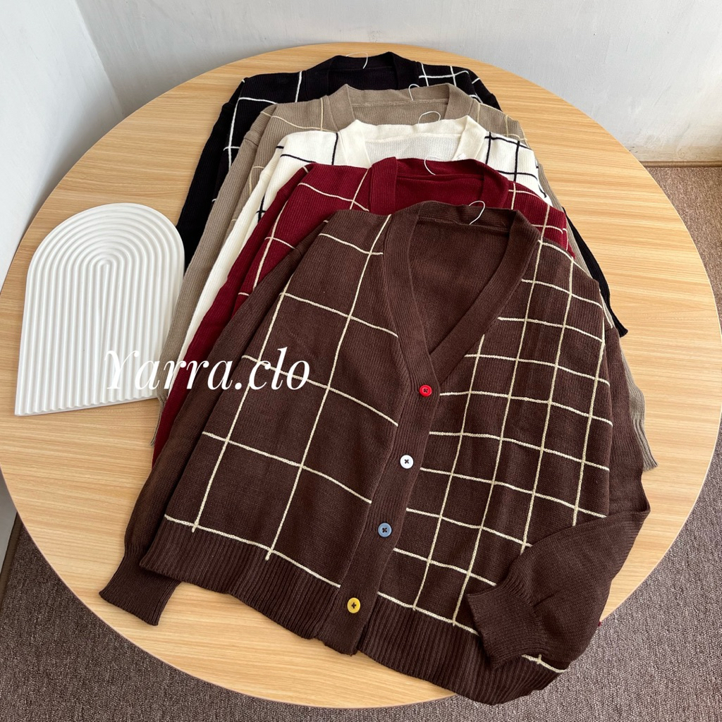 Salima Cardy Kotak Knitwear Atasan Wanita Korean Style