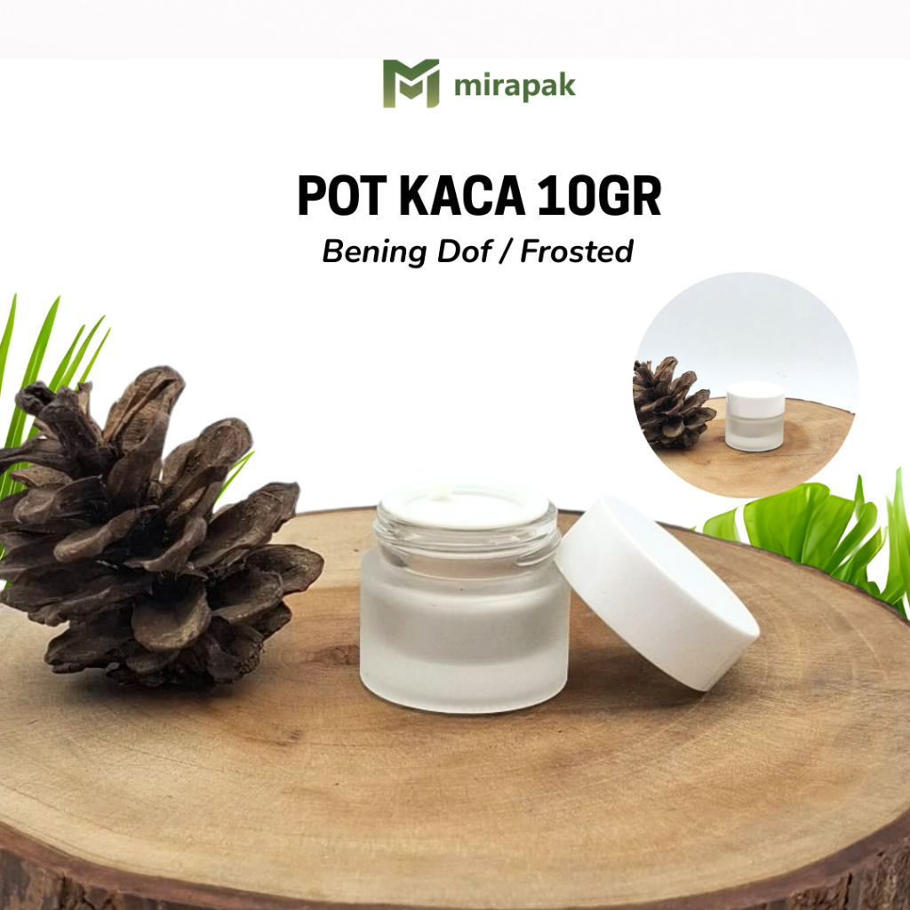 POT 10GR DOFF FROSTED - TUTUP PUTIH - JAR KRIM WADAH CREAM  DOF MATE SKINCARE KOSMETIK - PD10 CPW5