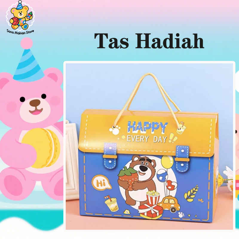 

Tas Hadiah Lucu Karakter Kartun – Kotak Kado Unik, Tas Kertas dengan Tali, Cocok untuk Ulang Tahun & Acara Spesial