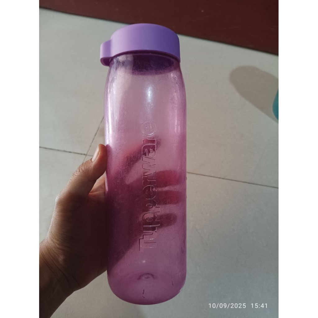 botol h2go tupperware bekas