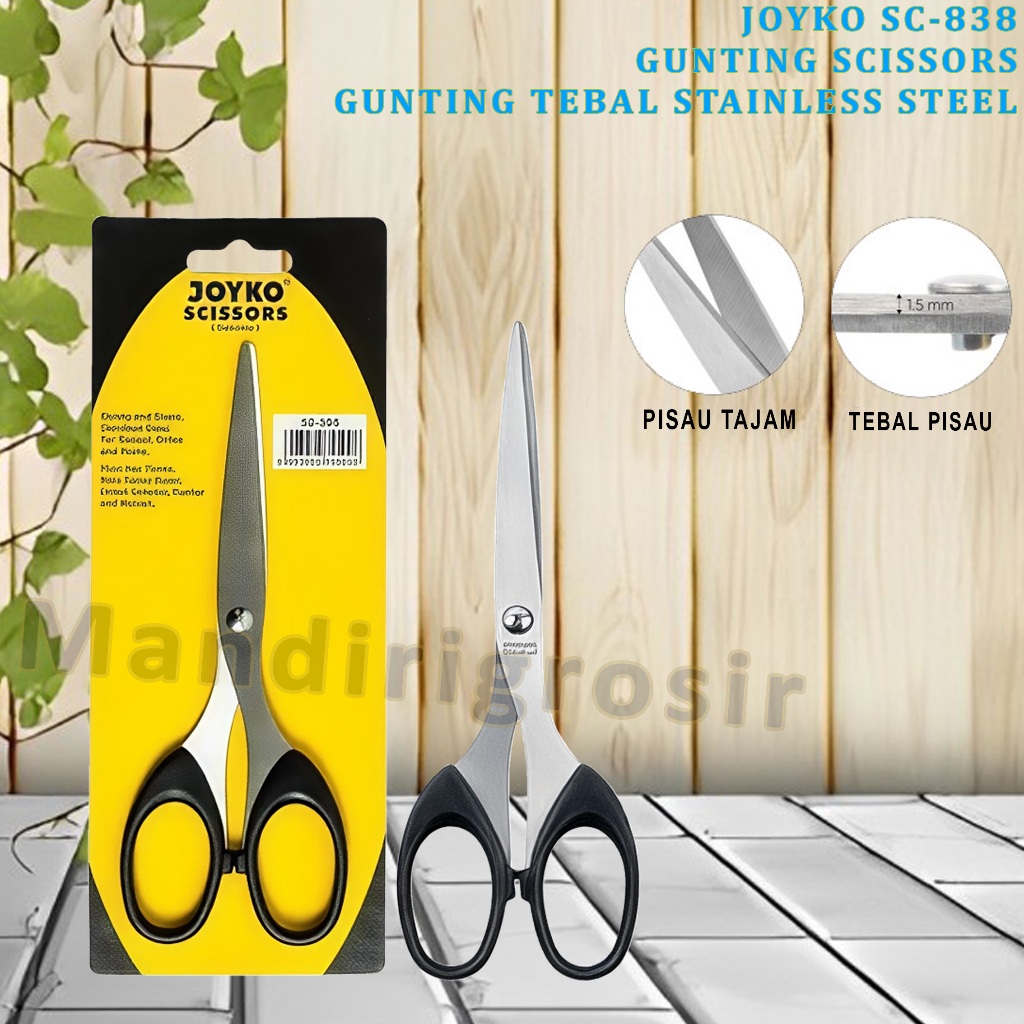 

Gunting Scissors * Joyko * Gunting Tebal Stainless Steel * SC-838