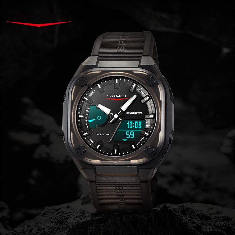 SKMEI 2328 Digital Analog Sport Watch || SKMEI 2328 World Time Anti Air Sport Watch