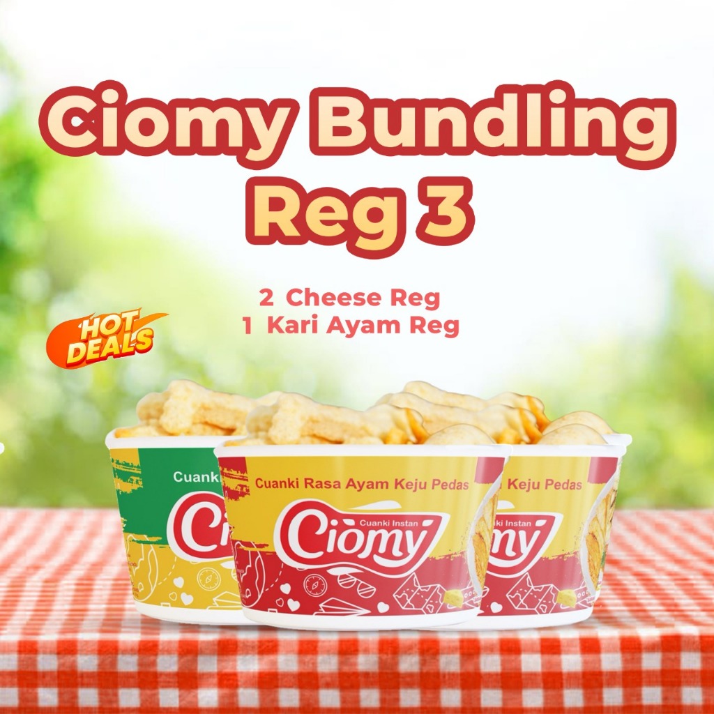 

CIOMY - Paket Bundling 3 Cup Reguler (2 CHEESE + 1 KARI)