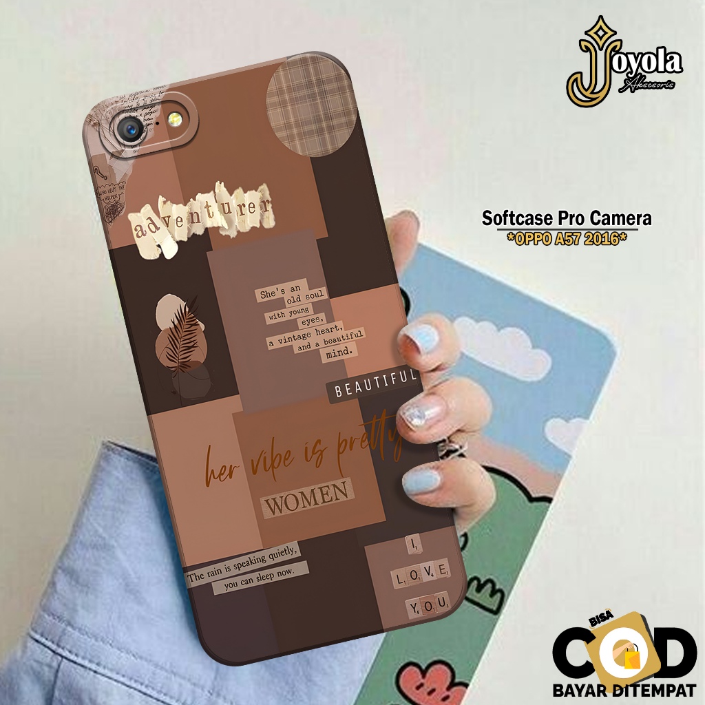 Case OPPO A57 2016 - Fashion Case Aesthetic - Silikon Pro Camera - Softcase OPPO A57 2016 - Kesing O