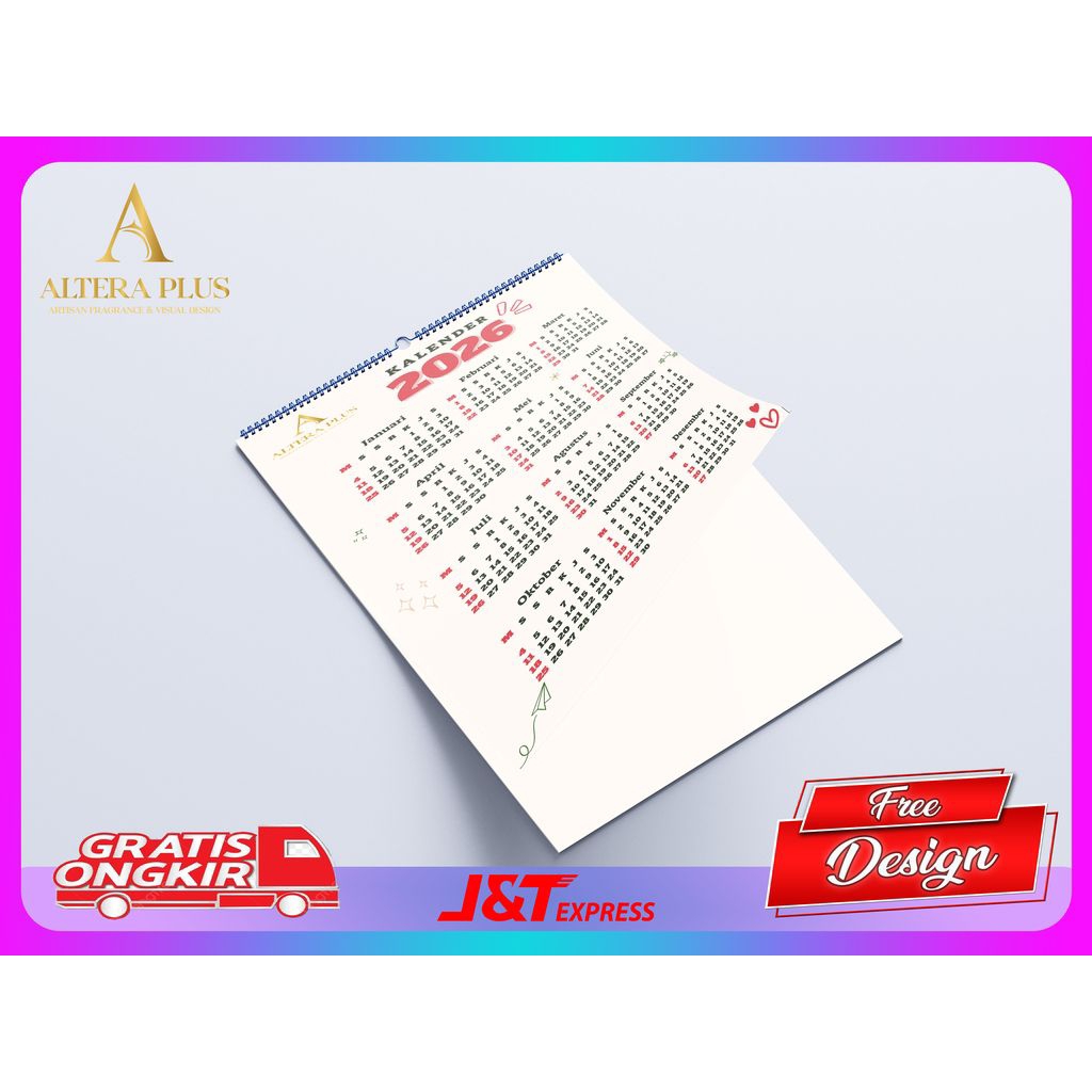 

Kalender 2026 Meja & Dinding | Desain Elegan – Cocok untuk Rumah, Kantor, Hadiah