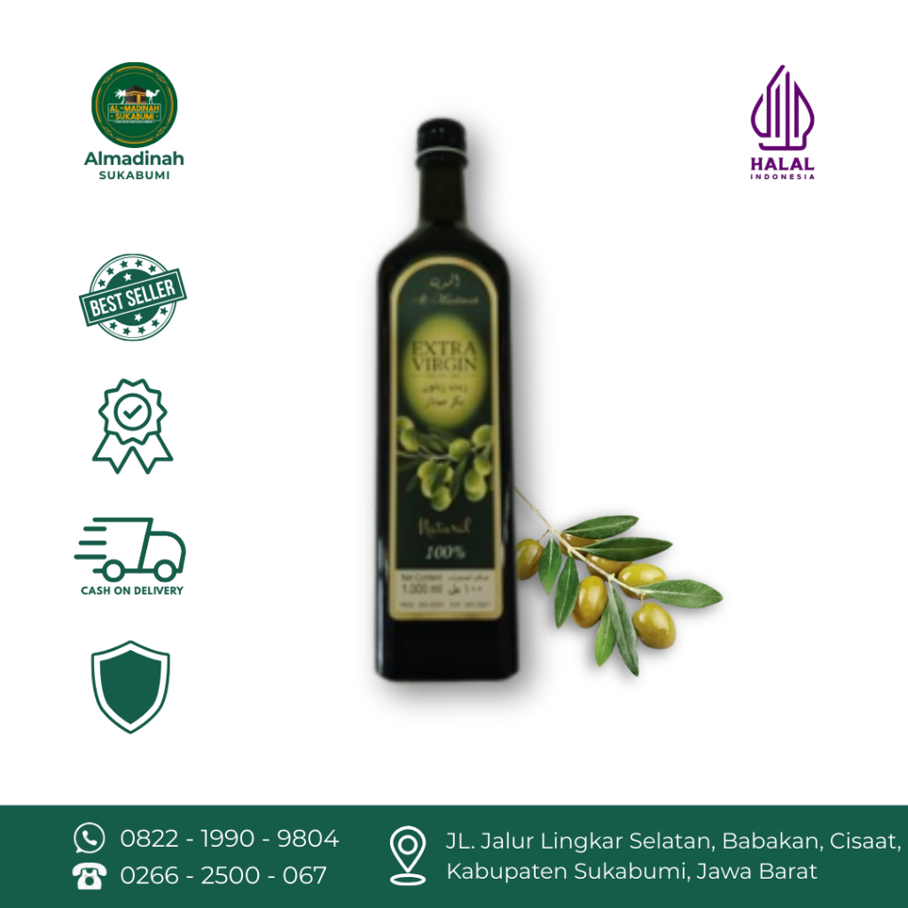 

MINYAK ZAITUN EXTRA VIRGIN OIL 1LITER AL-MADINAH