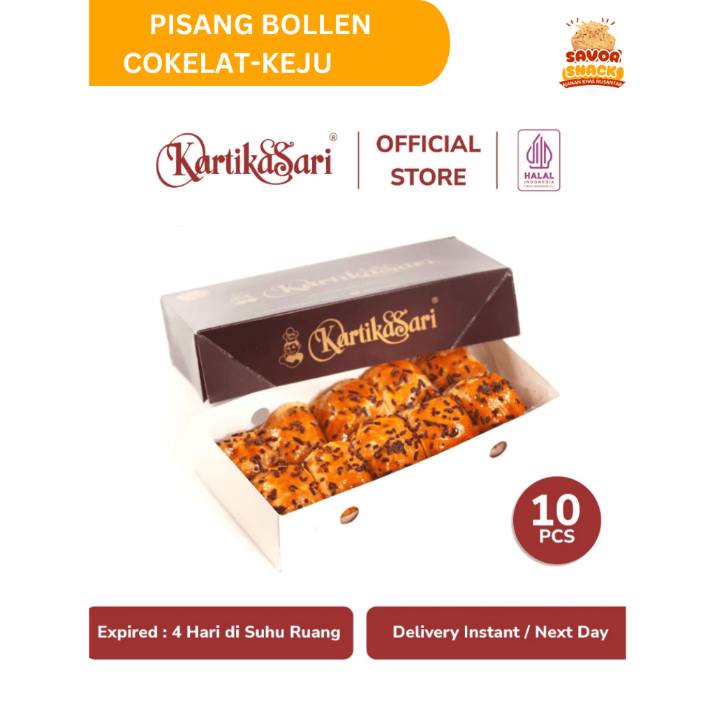 Pisang Bollen Bolen Coklat Keju Reguler | Pisang Bollen Kartika Sari