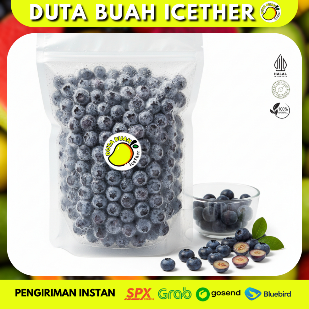 Blueberry Frozen Fruit – Buah Beku Segar Siap Konsumsi untuk Smoothies & Topping | Duta Buah Icether