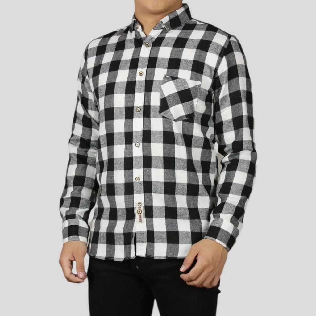 Kemeja BLACK NUMBER Flannel K065 - Size M