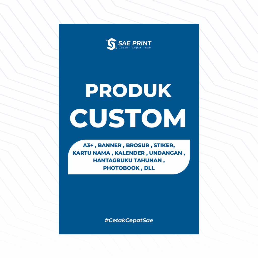 

PRODUK CUSTOM CETAK A3 LAMINATING KERAS
