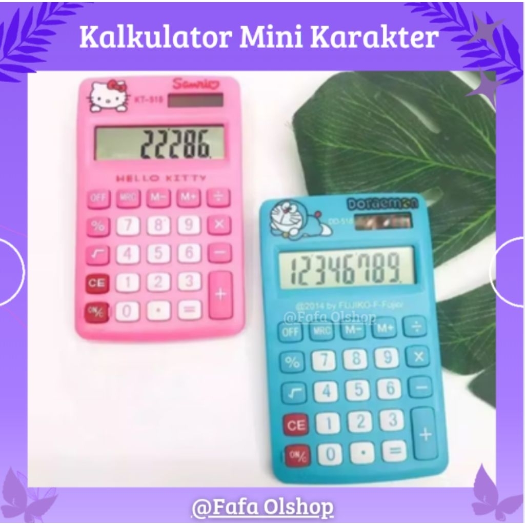 

Kalkulator Mini Karakter Doraemon dan Helokitty Kalkulator 11 Digit Kalkulator Lucu Mini Praktis