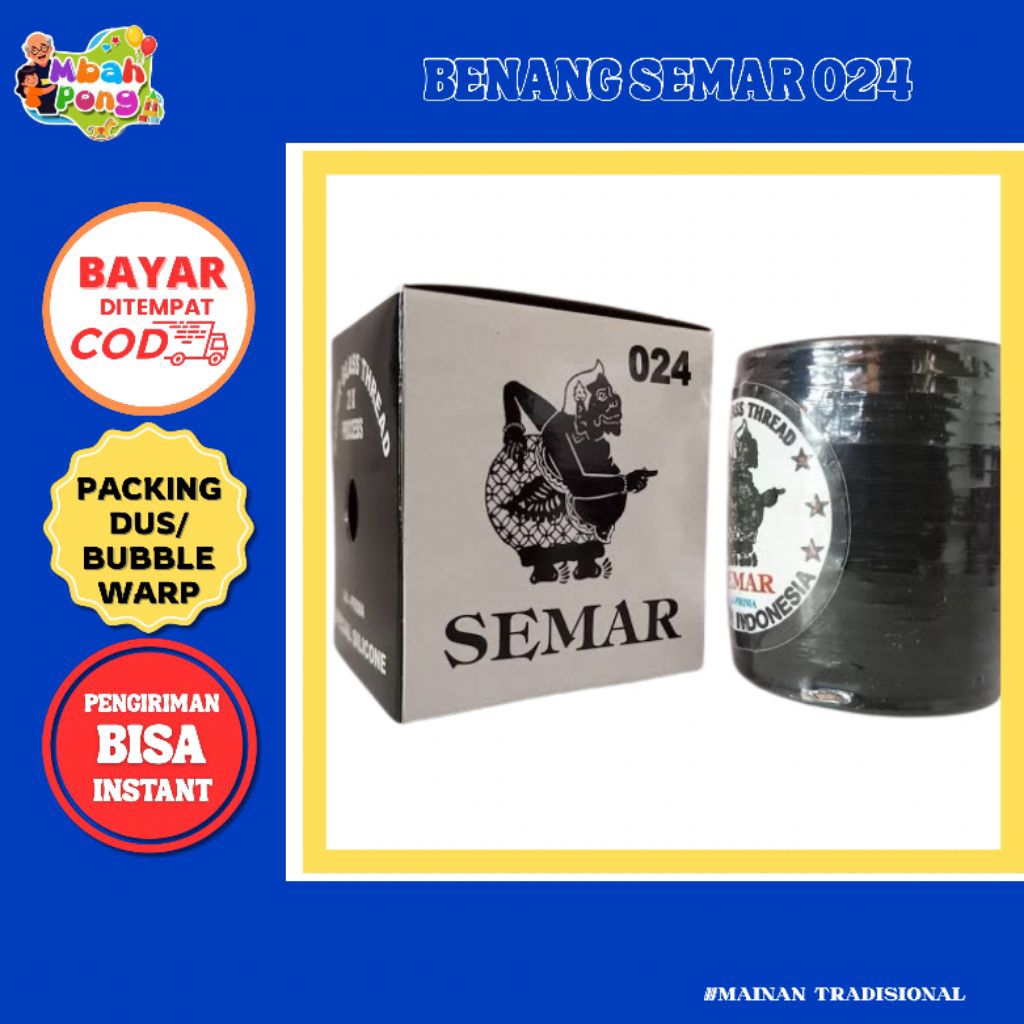 gelasan senar super silicon cap semar | benang layangan uk 024