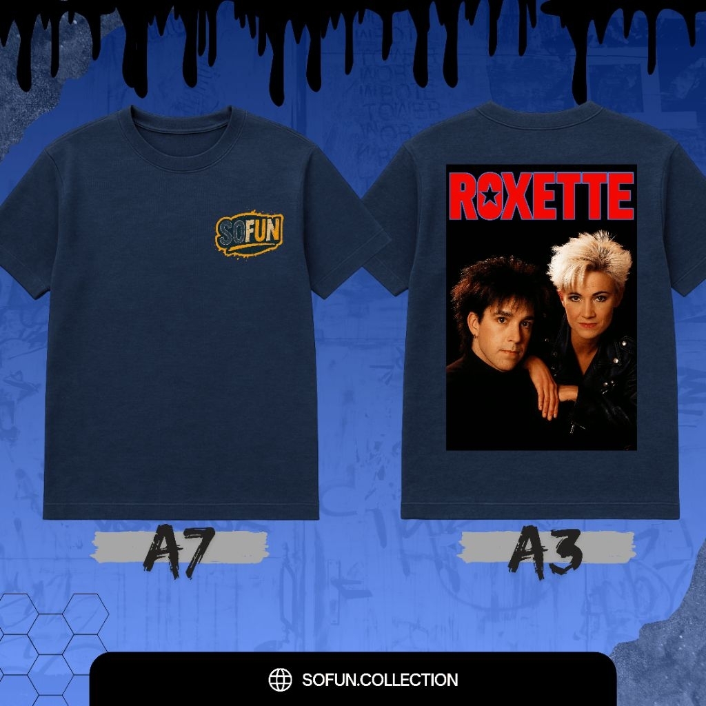 SOFUN Kaos Band Roxette / Listen To Your Heart Tshirt Band Pria Wanita