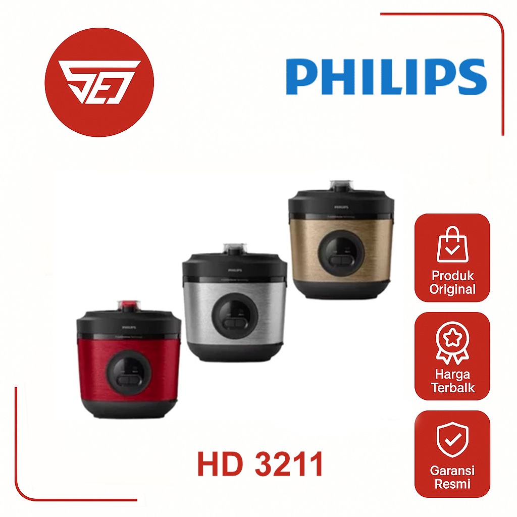 Philips HD 3211 Magic Com Rice Cooker 1.8 Liter Stainless Steel . Baru & Bergaransi