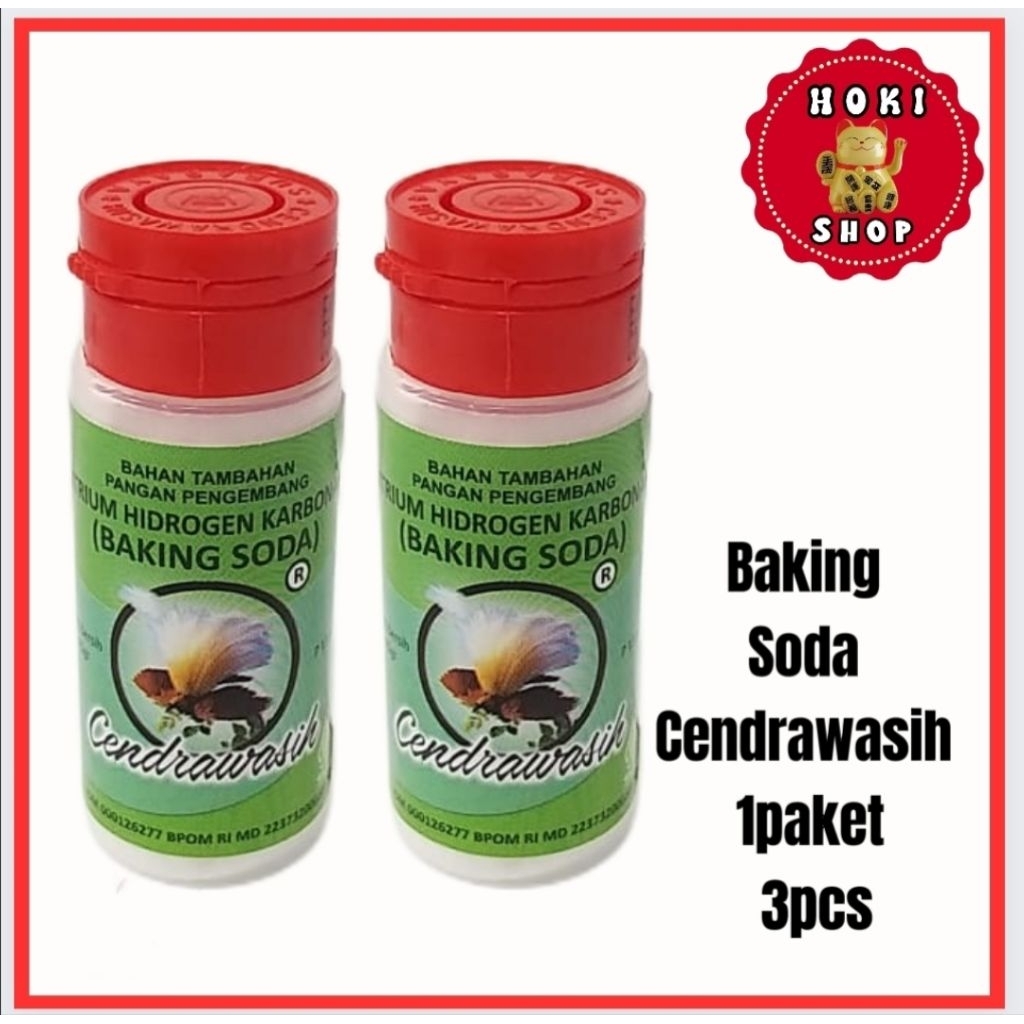 

Baking Soda Cap Cendrawasih 1paket 3pcs @25gr / Baking Soda Cendrawasih