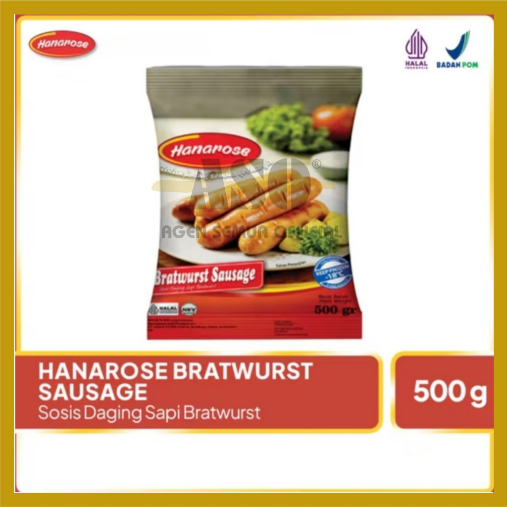 

HANAROSE Sosis Sapi Bratwust Mini Frozen 500Gr ISI 12pc PROMO !!!