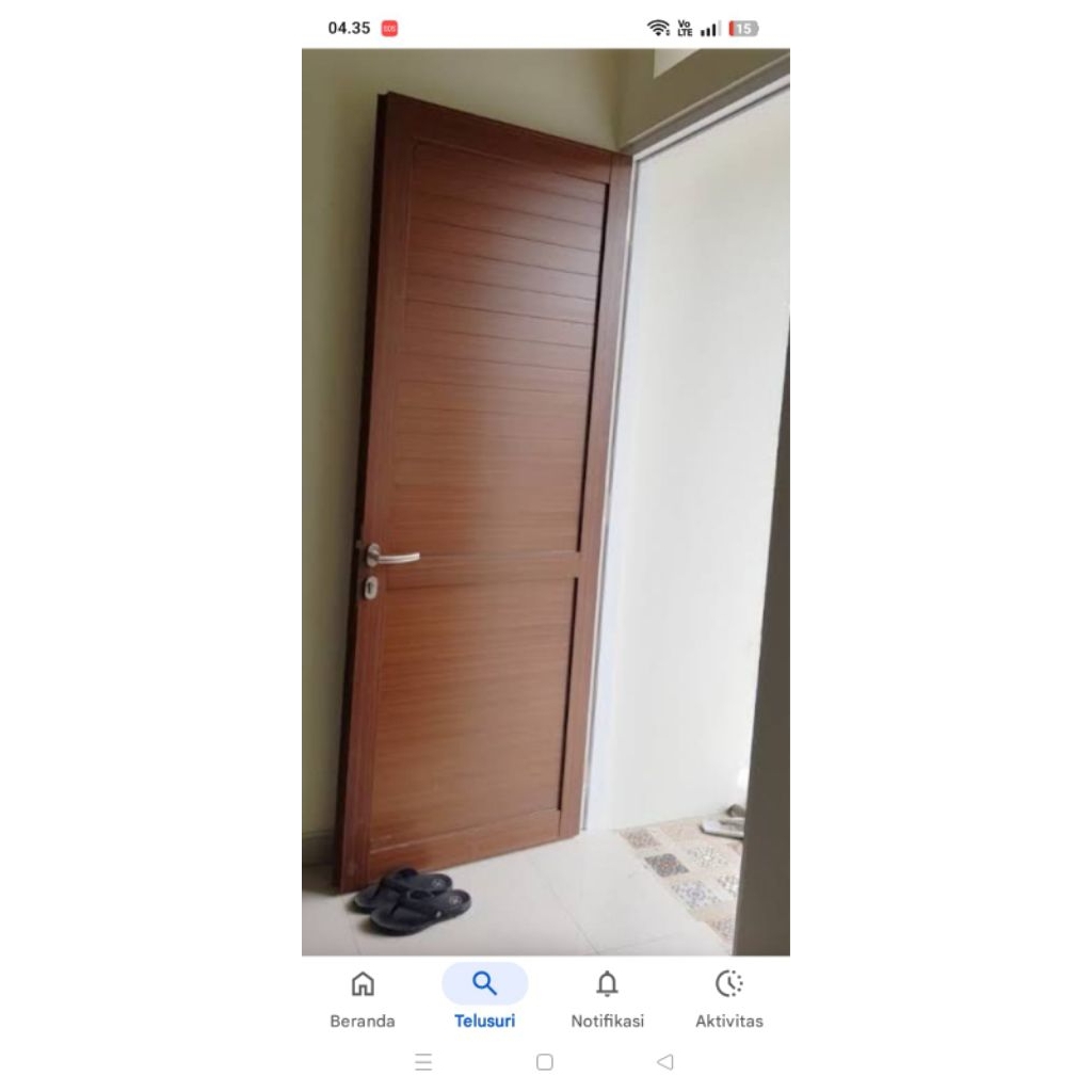 pintu serat kayu almunium inkalum 200x80, 240x100 komplit semua