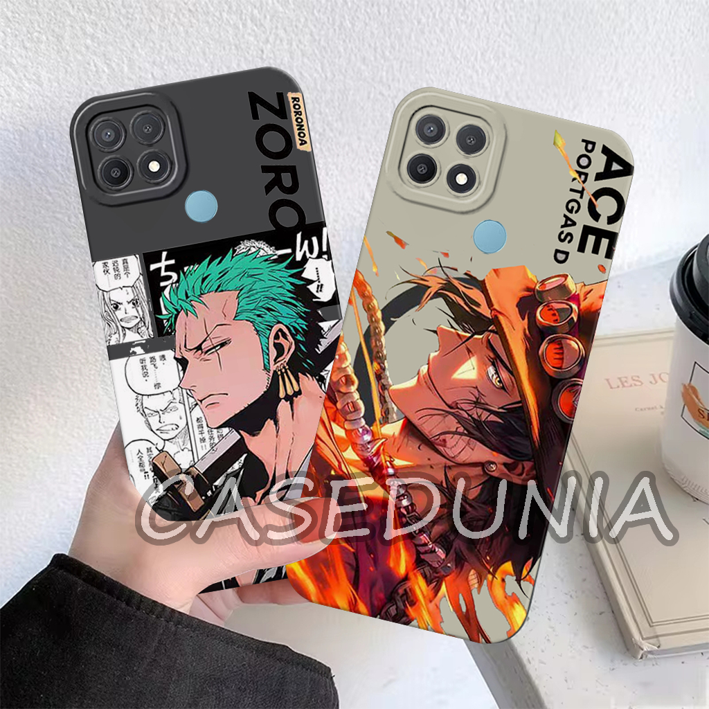 Silicone Ponsel Oppo A15 - A15s - A35 - A54 - A55 - A53 2020 Motif Anime One Piece - Softcase Custom
