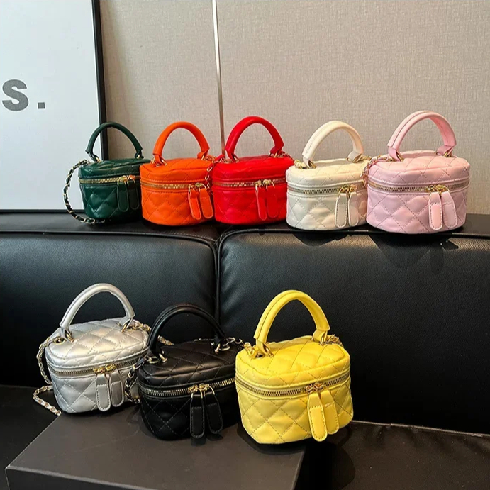 MARDIBAG IMPORT - BQ3470 Tas Wanita Bentuk Kotak Kubus Import, Tas Selempang Mini Tali Rantai Wanita