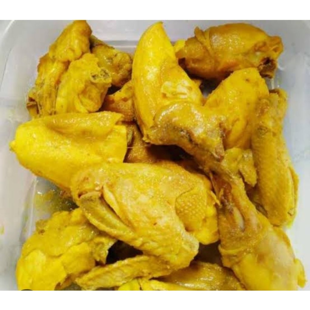 Ayam kampung ungkep bumbu kuning 1 ekor siap di goreng ayam kampung organik