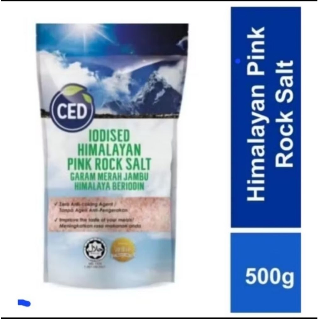 

garam ced original murah, Iodised himalayan pink rock salt 500gr halal