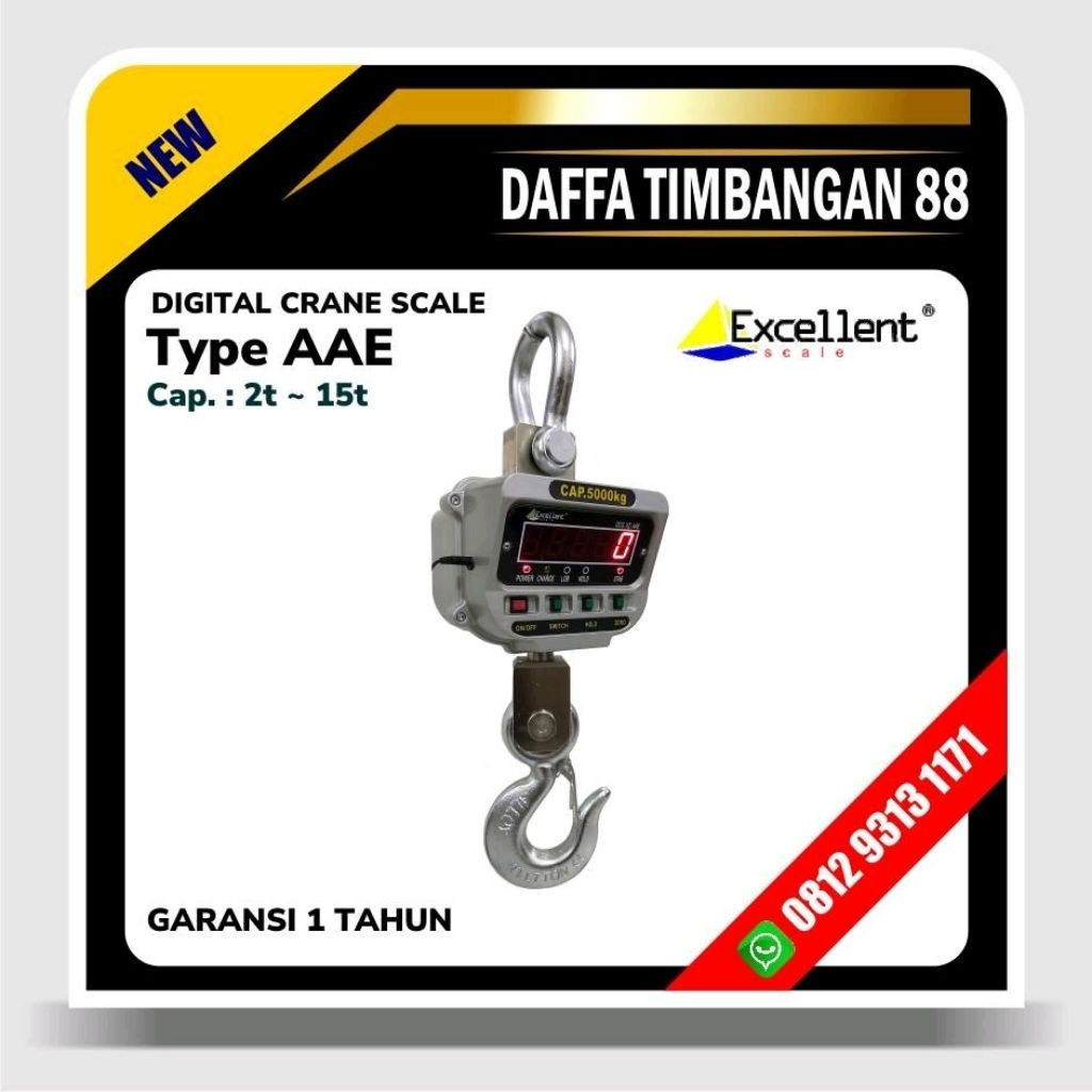 Timbangan gantung digital Excellent AAE 2ton,3ton,5ton,10ton,15ton
