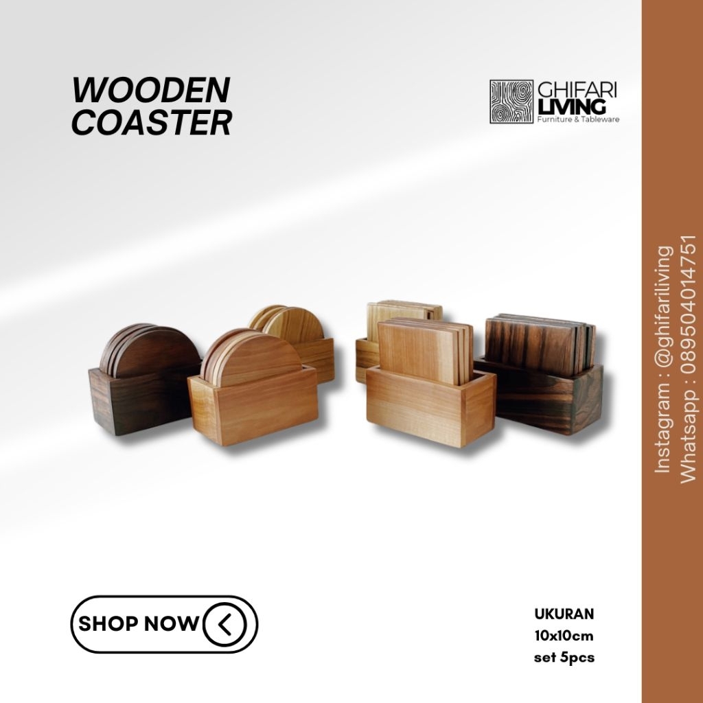 TATAKAN GELAS KAYU JATI / TATAKAN GELAS / TATAKAN / COASTER / TATAKAN KAYU