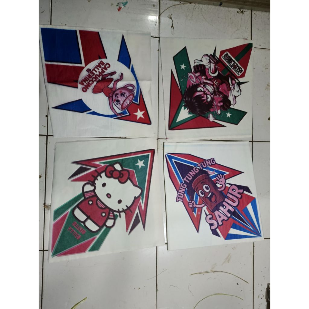 kertas layangan sablon tisu semi minyak "HANYA KERTASNYA SAJA"