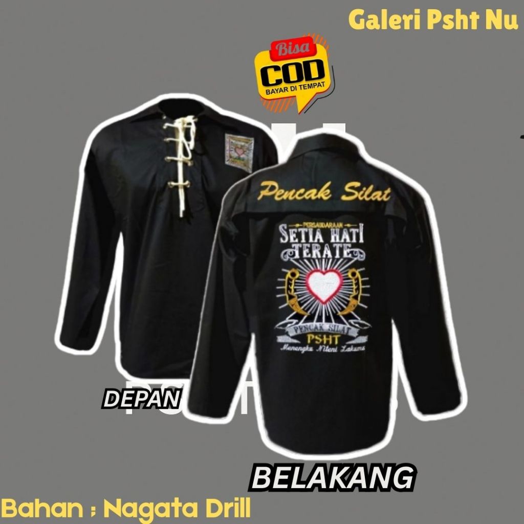 Baju Warga Psht - Atasan Sakral Full Bordir Motif Keren -Sakral PSHT