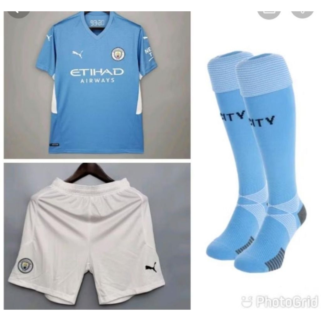 Stelan Setelan Jersey Kaos Baju Sepak Bola Man Mancester Manchester City Home Away 3rd Third Fullset
