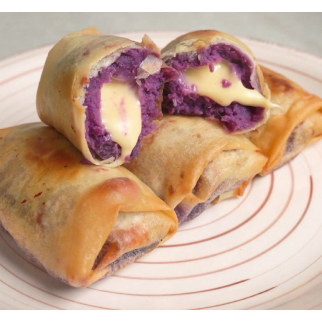 

lumpia ubi ungu keju lumer