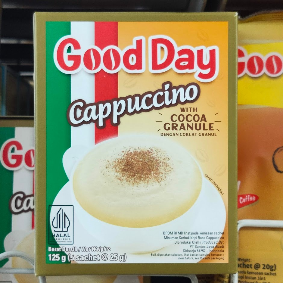 

Good Day Cappuccino 1 box 5x25gr Kopi Sachet Creamy Aroma