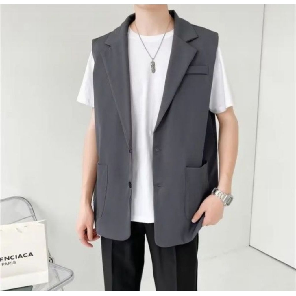Alfat - Rompi Vest Formal Pria Wanita Outer Casual