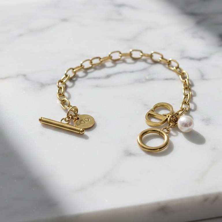 G116 Gelang Tangan C D Lapis Emas 18 KGP