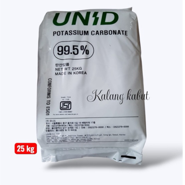 Potasium Carbonat - potasium karbonat - food grade - 25 kg
