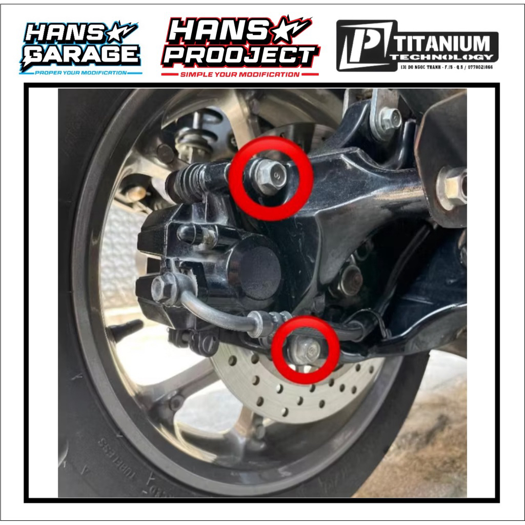 Baut TITANIUM Breket Kaliper Belakang Nmax