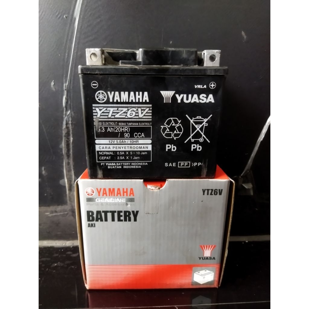 aki ytz6v yamaha merk yuasa ori copotan nmax