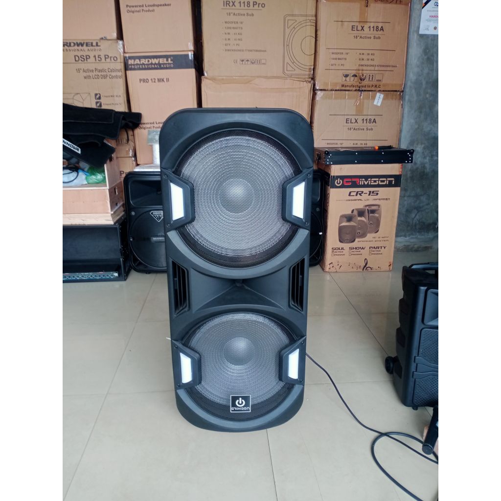 Speaker Aktif Portable 15 Inch Doubel Speaker Crimson Galaxy 15