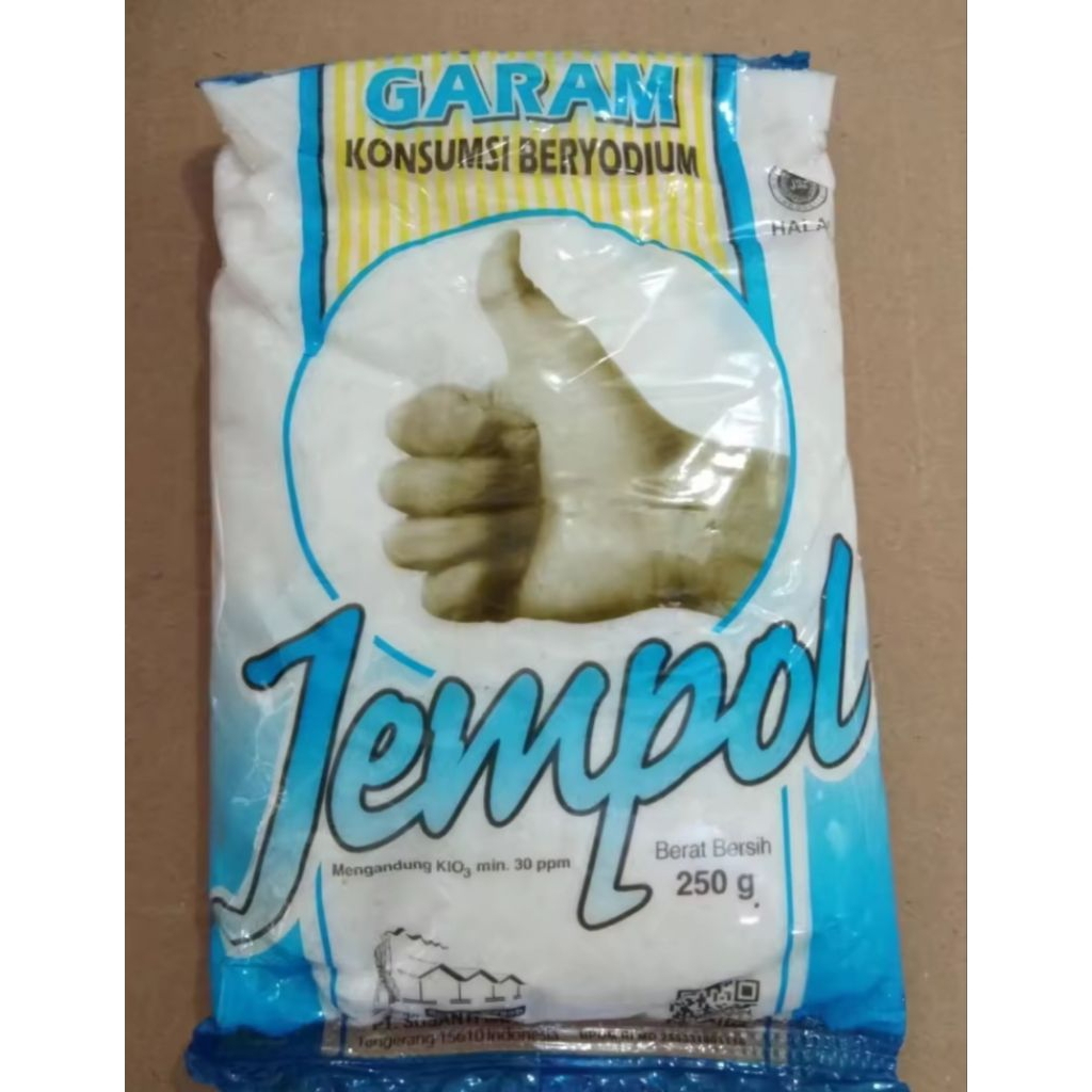 

Garam konsumsi Beryodium Cap Jempol 250grm/pcs Zabir Frozen Food