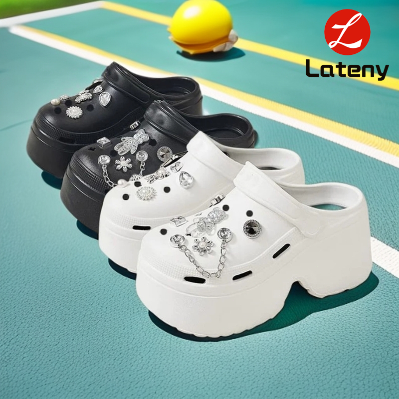 Lateny Sandal Kodok Wanita Tinggi Sandal Baim Jelly Wanita Wedges Sandal Selop Baim Wanita Dewasa