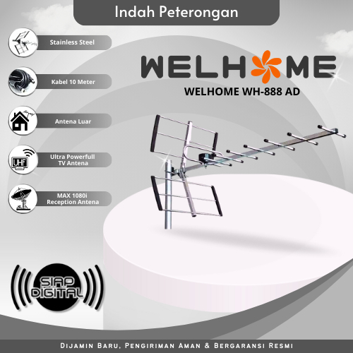 Antena Digital Outdoor Welhome WH-888AD/Antena Alumunium/Antena Murah Jombang