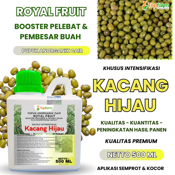 Pupuk Cair Pelebat Penyubur Pembesar Buah Kacang Hijau/ Pupuk Buah Kacang Hijau/ Pupuk Booster Kacan