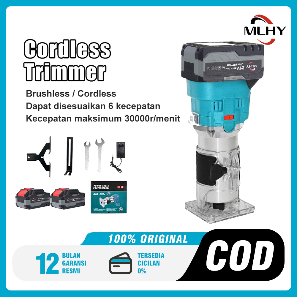 MLHY Wood Trimmer Kayu Mesin Router Profil Fullset cordless Mesin Profil Router Trimmer