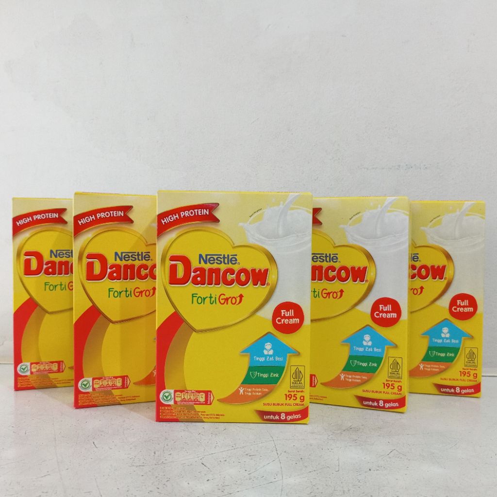

Dancow fortigro full cream box 195 gram | susu bubuk full cream putih | dancow susu bubuk